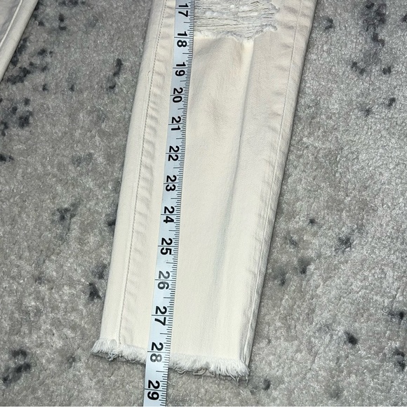 American Eagle Off-White Denim Super Stretch Ripped Jegging -size 4, Women’s - Picture 9 of 12